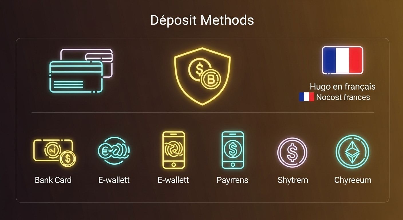 Méthodes de dépôt disponibles accepted payment methods