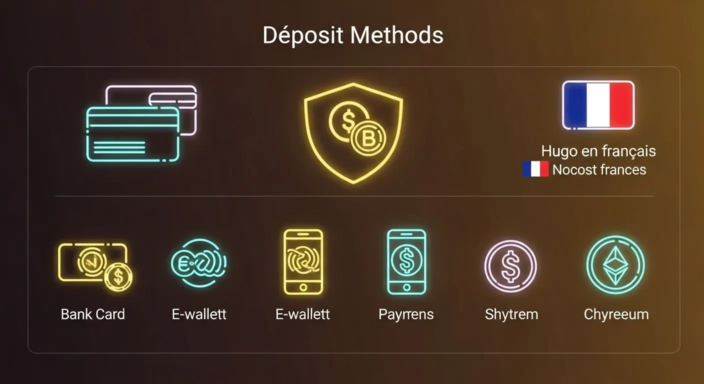 Méthodes de dépôt disponibles accepted payment methods